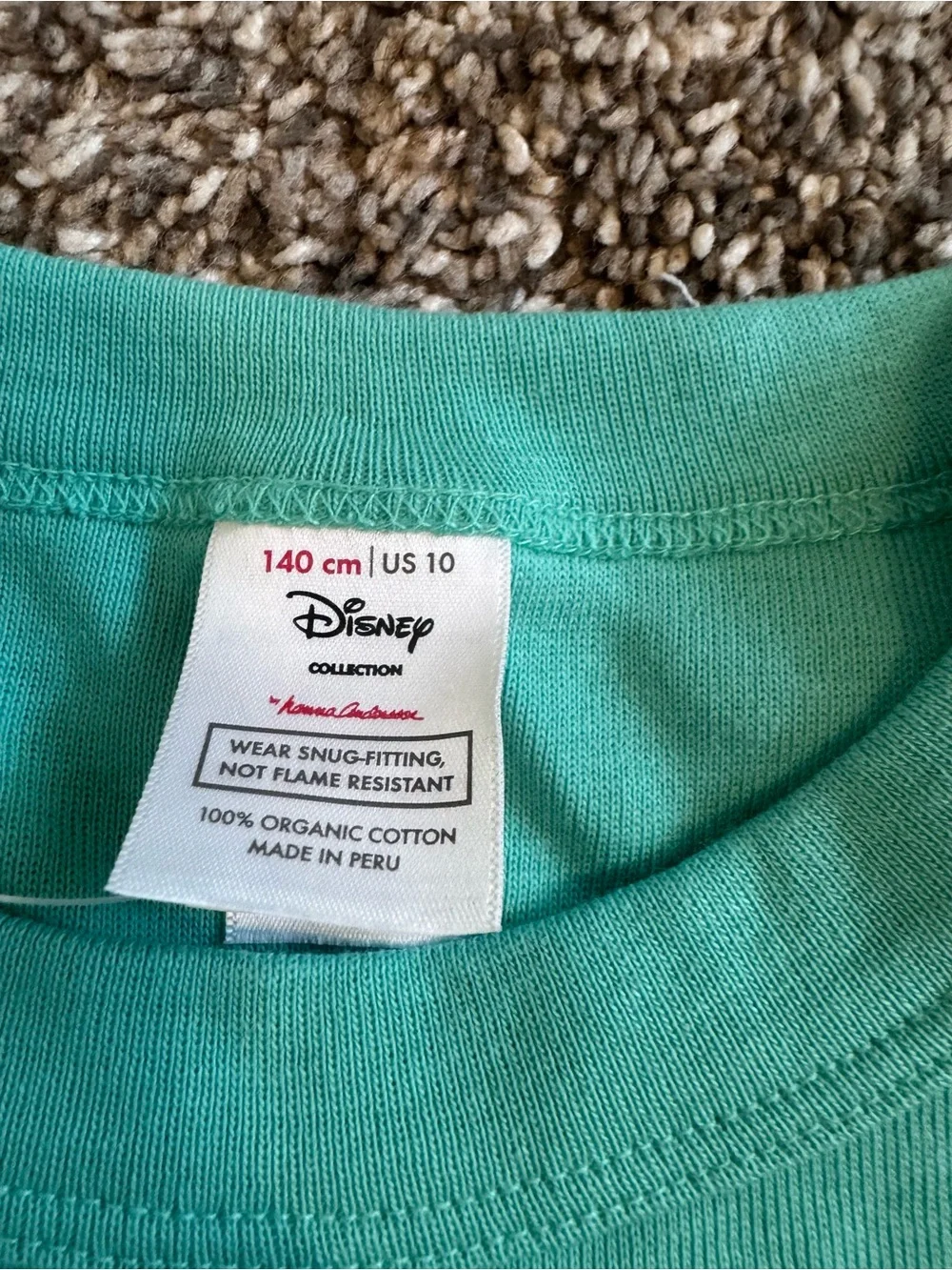 Hanna Andersson Disney Ariel Little Mermaid Girls pj top, 10,140 Organic Cotton
